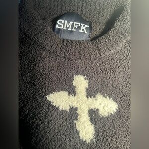 LUXURY BRAND SMFK - size medium black Sherpa sweater from SMFK !